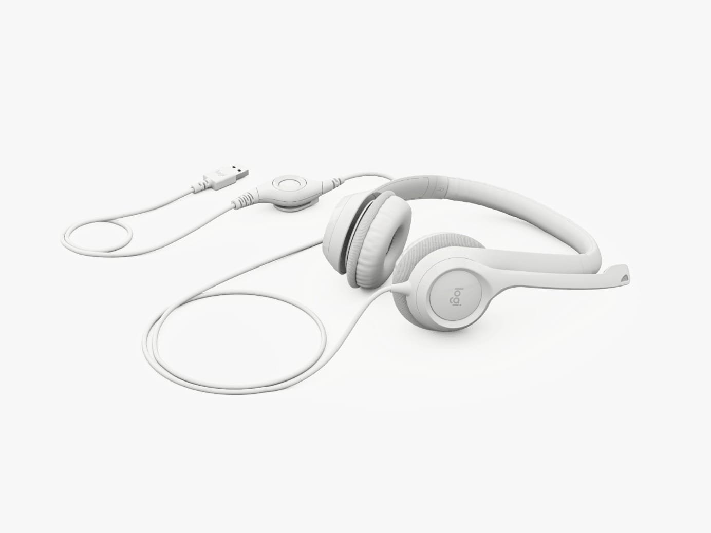 LOGITECH HEADSET USB H390 WHITE 981-000406 thumbnail 7