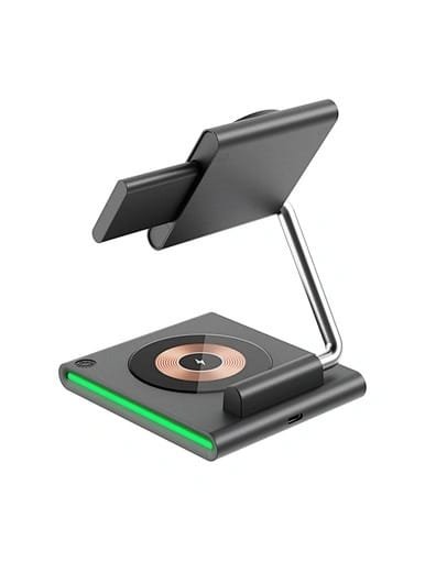 WIWU GEEK 3 IN 1 WIRELESS CHARGER GRAY W023 thumbnail 7