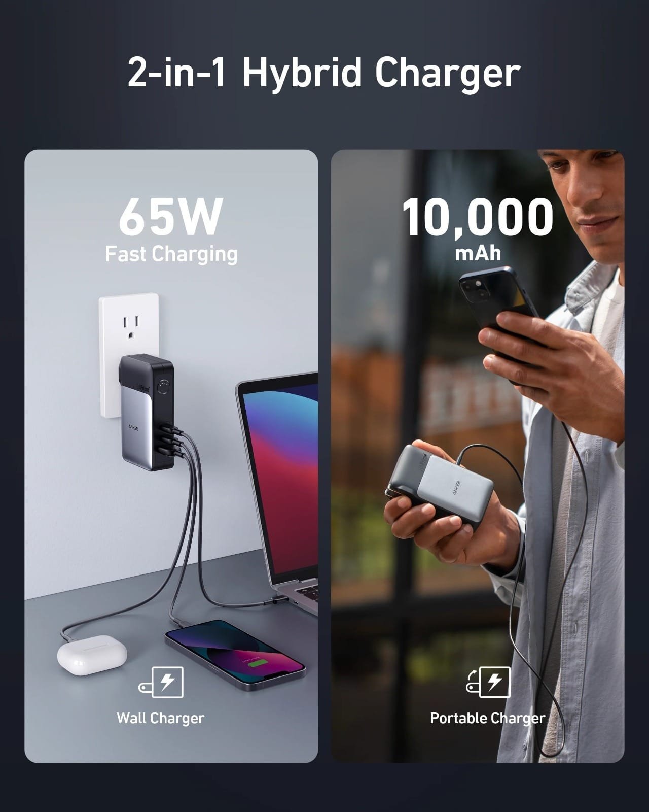 ANKER 733 65W GANPRIME POWERCORE POWERBANK BLACK A1651211 thumbnail 11