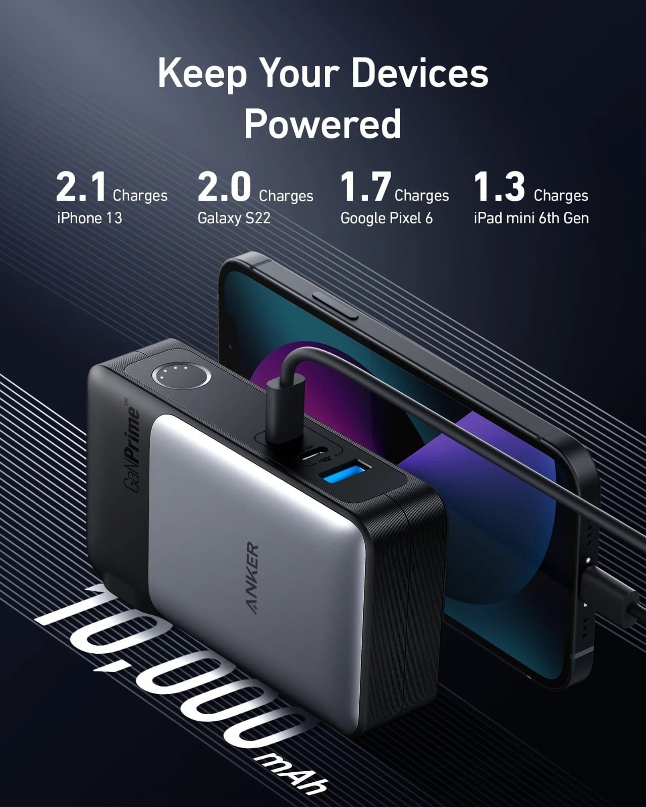ANKER 733 65W GANPRIME POWERCORE POWERBANK BLACK A1651211 thumbnail 10