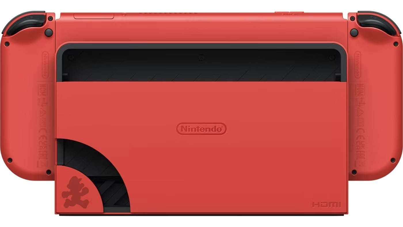 NINTENDO SWITCH OLED CONSOLE WITH BLACK-RED JOY-CON thumbnail 15