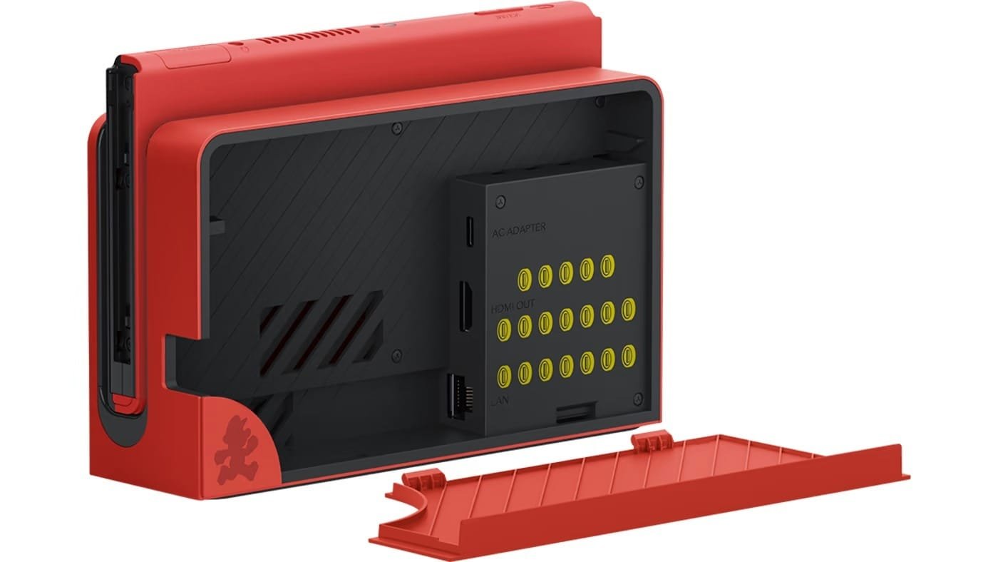 NINTENDO SWITCH OLED CONSOLE WITH BLACK-RED JOY-CON thumbnail 14