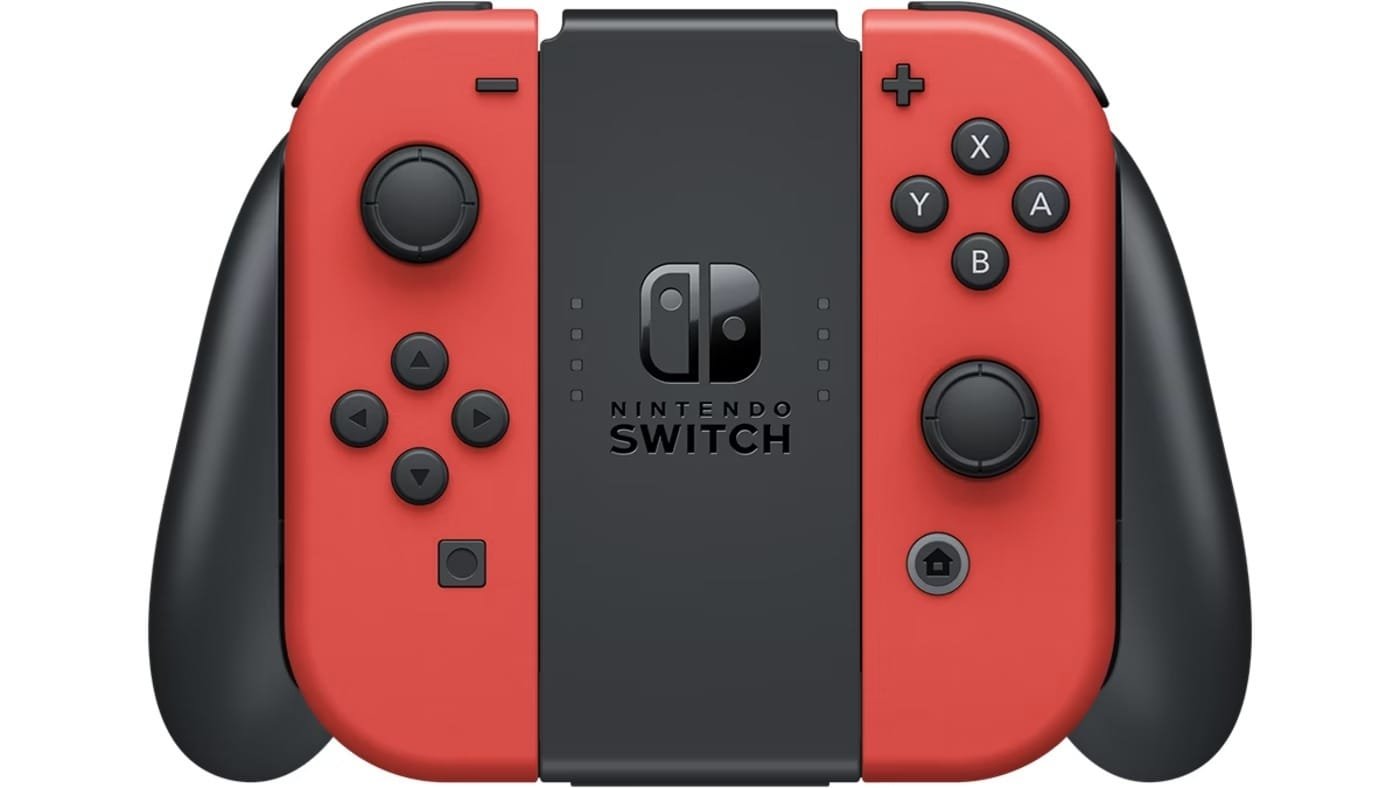 NINTENDO SWITCH OLED CONSOLE WITH BLACK-RED JOY-CON thumbnail 10