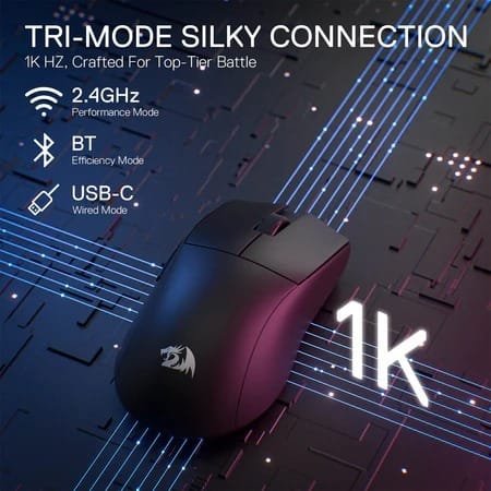 REDRAGON K1NG PRO WIRED/WIRELESS MOUSE BLACK M916-PRO thumbnail 21