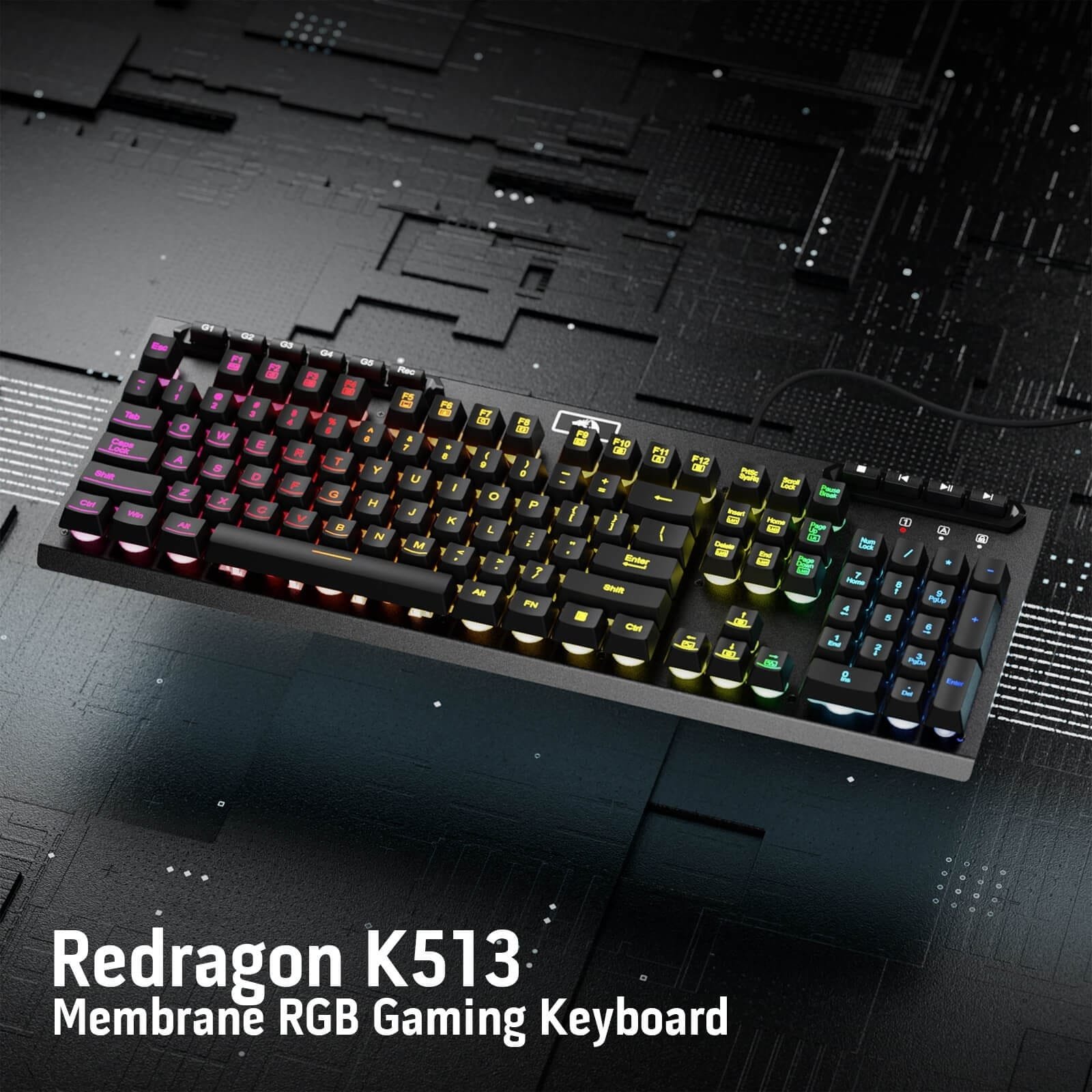 REDRAGON ADITYA WIRED GAMING KEYBOARD WITH MACRO KEYS K513 thumbnail 36