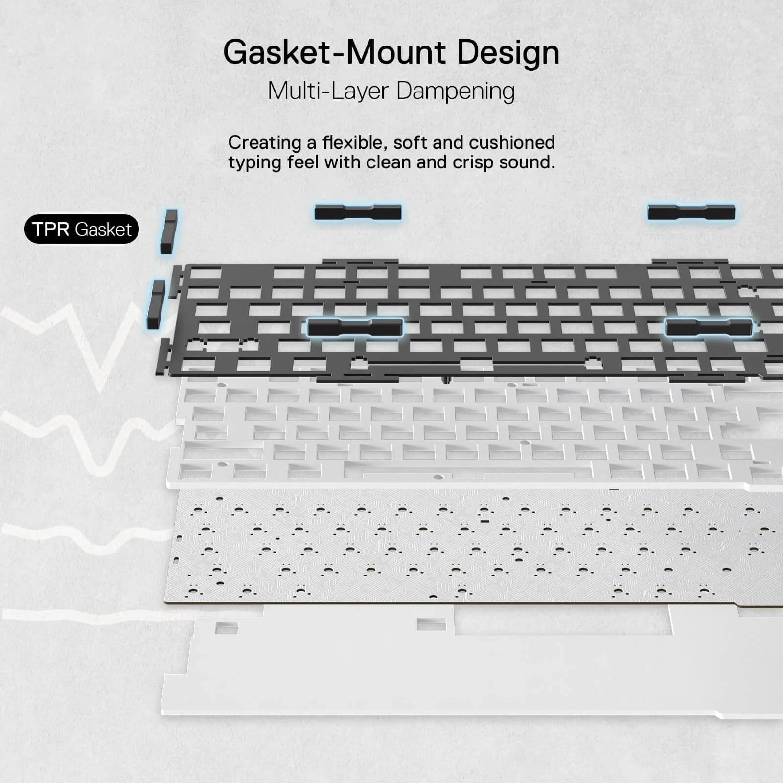 REDRAGON ELF PRO WIRELESS CRYSTAL 75% GASKET RGB GAMING KEYBOARD K649CT-RGB-PRO thumbnail 23