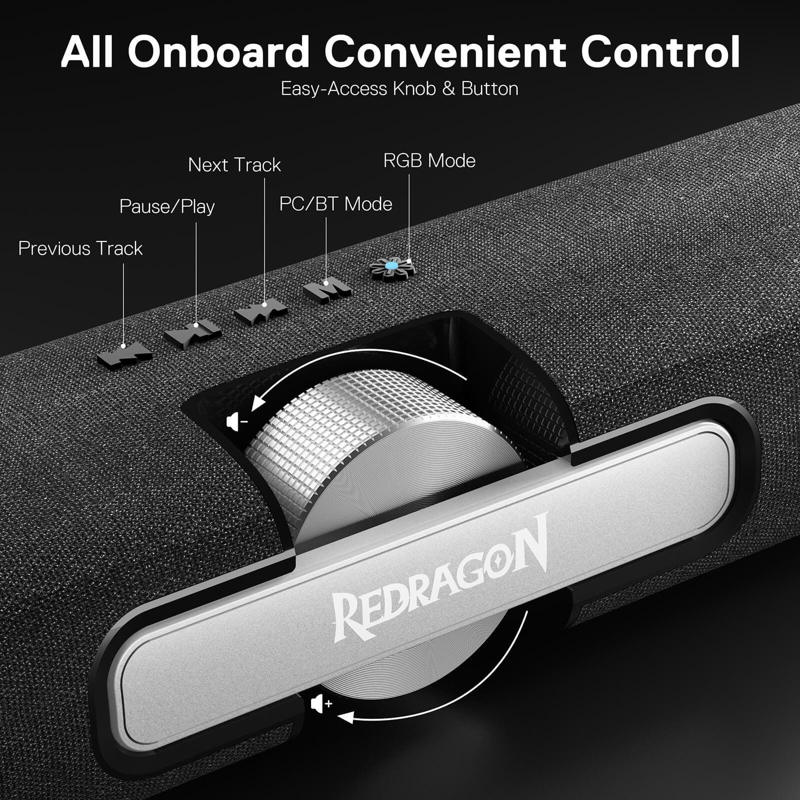 REDRAGON DORA SOUNDBAR WITH DUAL SPEAKERS AND BACKLIGHT GS512 thumbnail 26