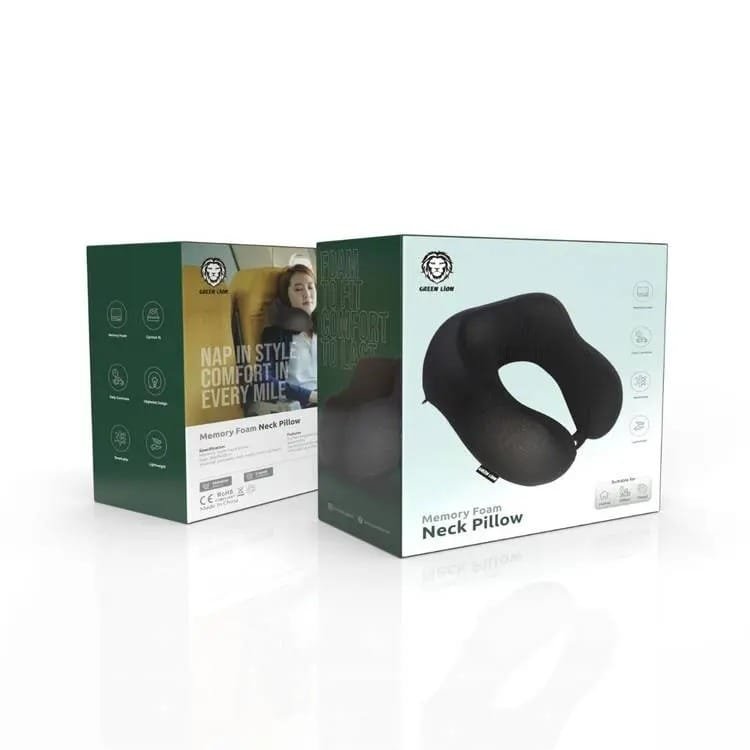 Green Lion Memory Foam Neck Pillow : Unwind in Comfort thumbnail 8