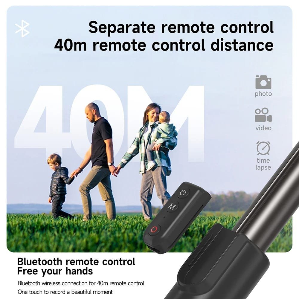 TELESIN Remote Selfie Stick with Tripod TE-RCSS-003: Capture the Perfect Shot Anywhere, Anytime thumbnail 26