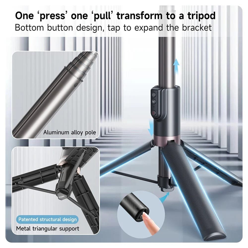 TELESIN Remote Selfie Stick with Tripod TE-RCSS-003: Capture the Perfect Shot Anywhere, Anytime thumbnail 3