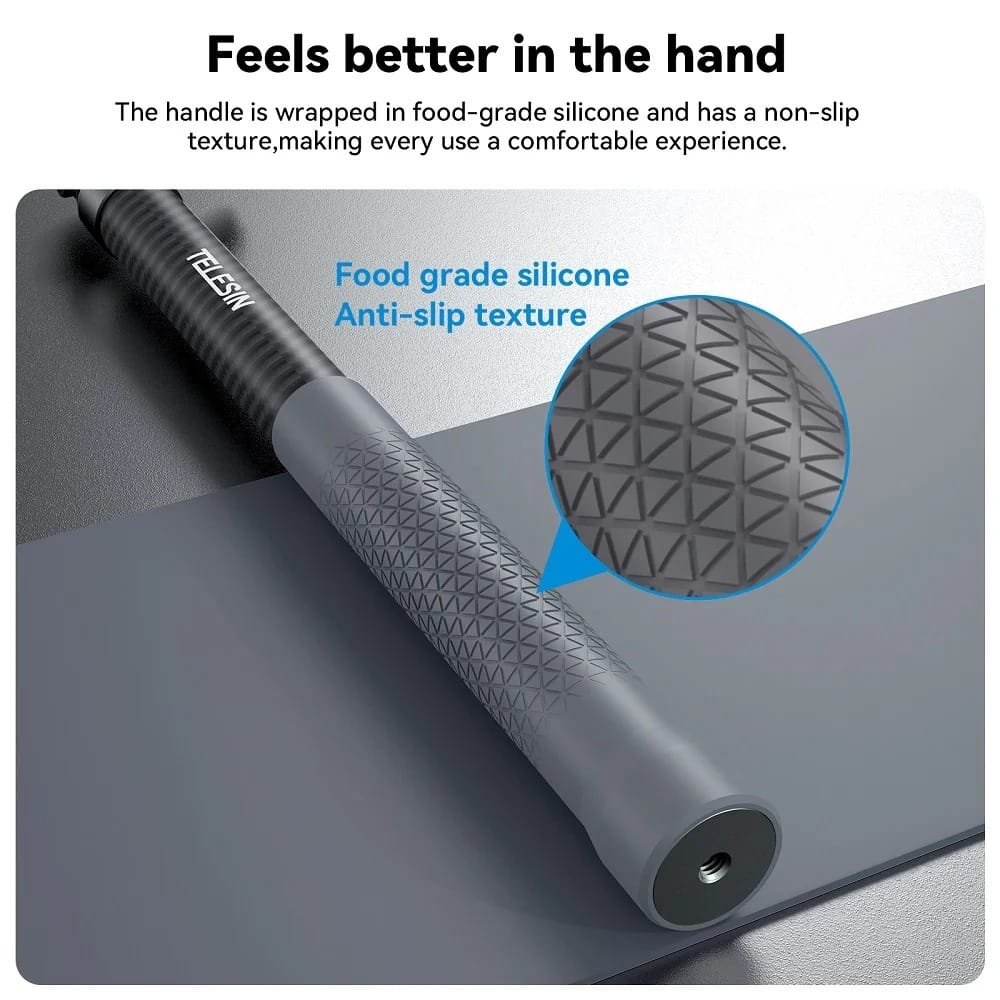 TELESIN 2nd Gen 1.2 Meter Carbon Tube Selfie Stick GP-MNP-002: Capture Stunning Selfies and Videos with Ease thumbnail 31