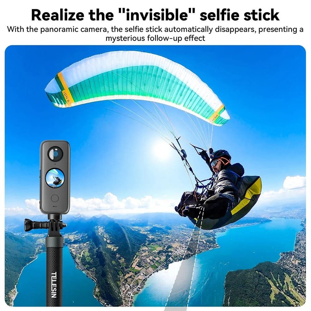 TELESIN 2nd Gen 1.2 Meter Carbon Tube Selfie Stick GP-MNP-002: Capture Stunning Selfies and Videos with Ease thumbnail 26