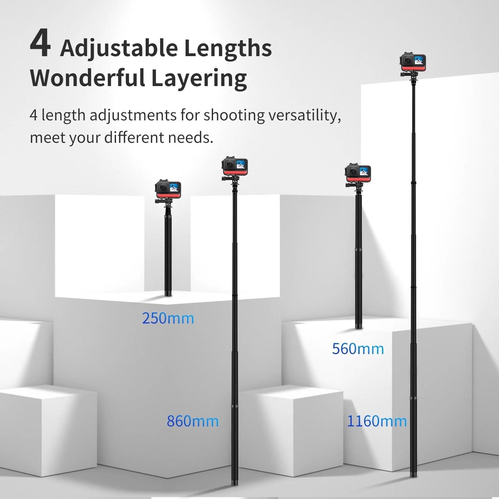 TELESIN Carbon Fiber Selfie Stick 1.16m TE-MNP-117: Capture Your Moments with Style and Durability thumbnail 21