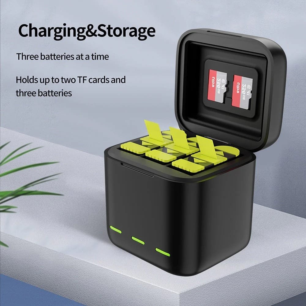 TELESIN GoPro Hero 9 3 Slot Battery Charging Box GP-BCG-901 thumbnail 15