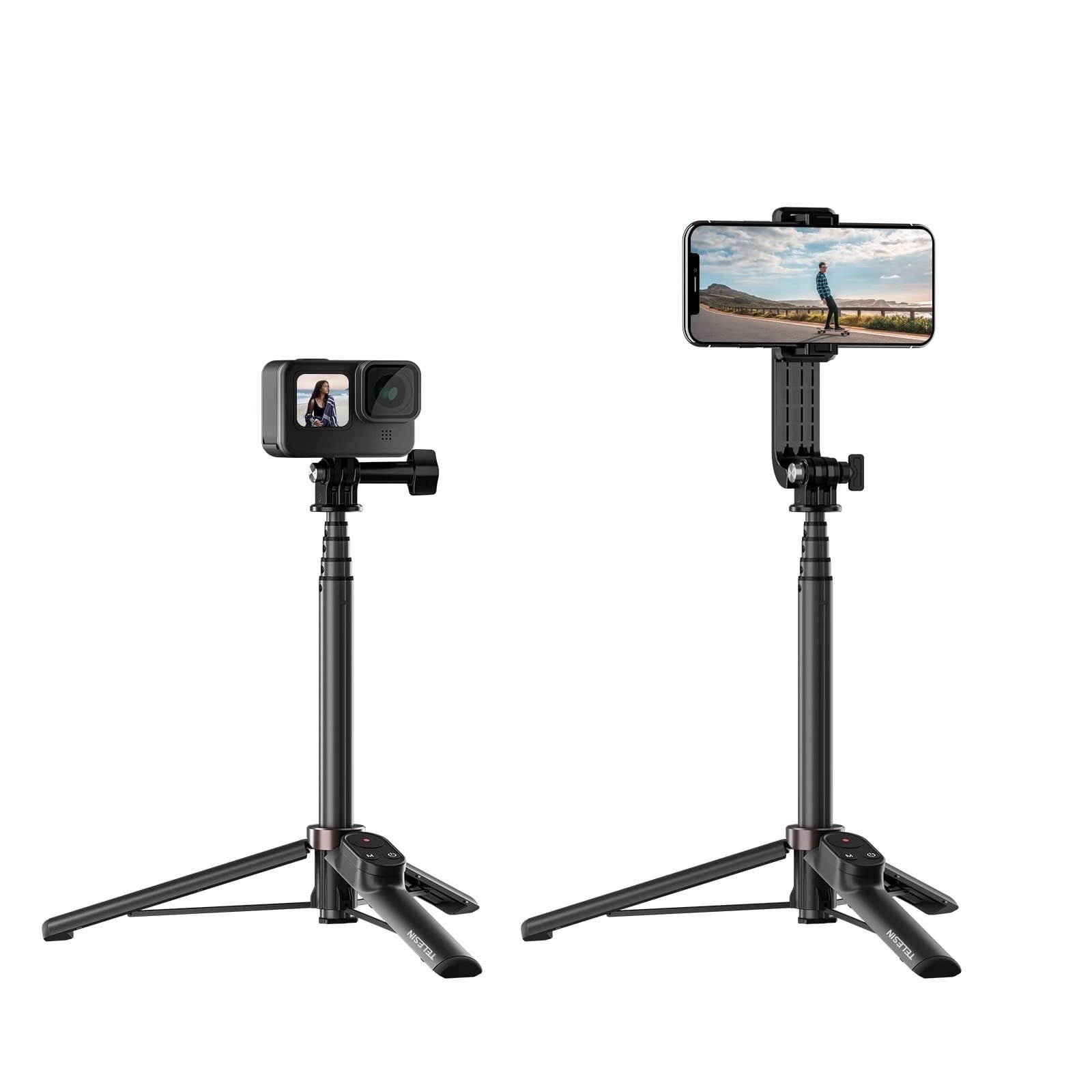 TELESIN 0.6M Vlog Selfie Stick Tripod with Remote for GoPro TE-RCSS-001 thumbnail 22