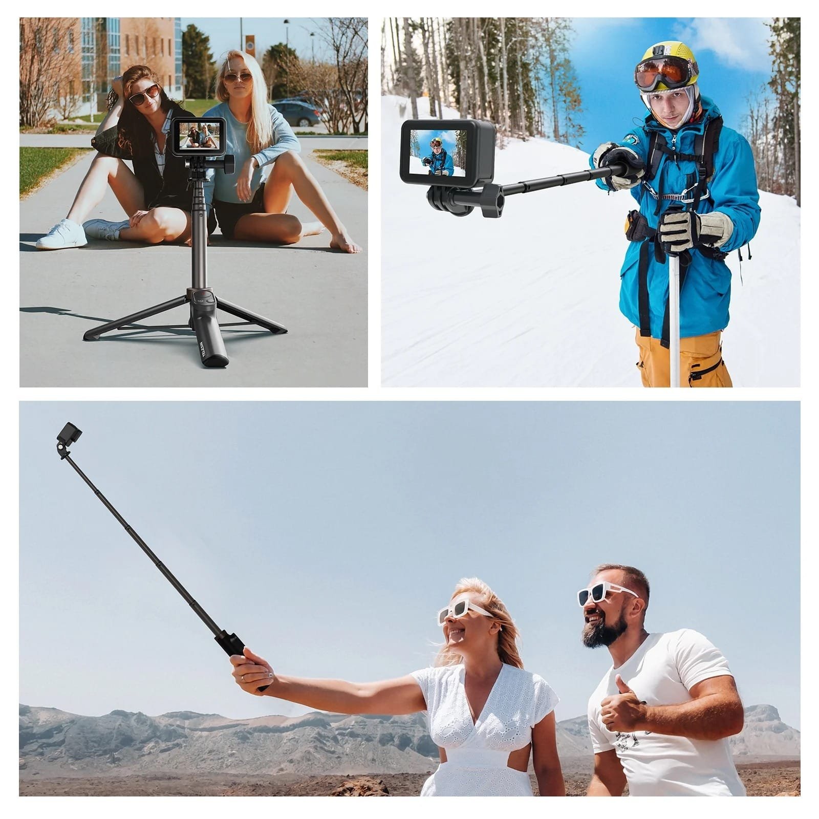 TELESIN 0.6M Vlog Selfie Stick Tripod with Remote for GoPro TE-RCSS-001 thumbnail 17
