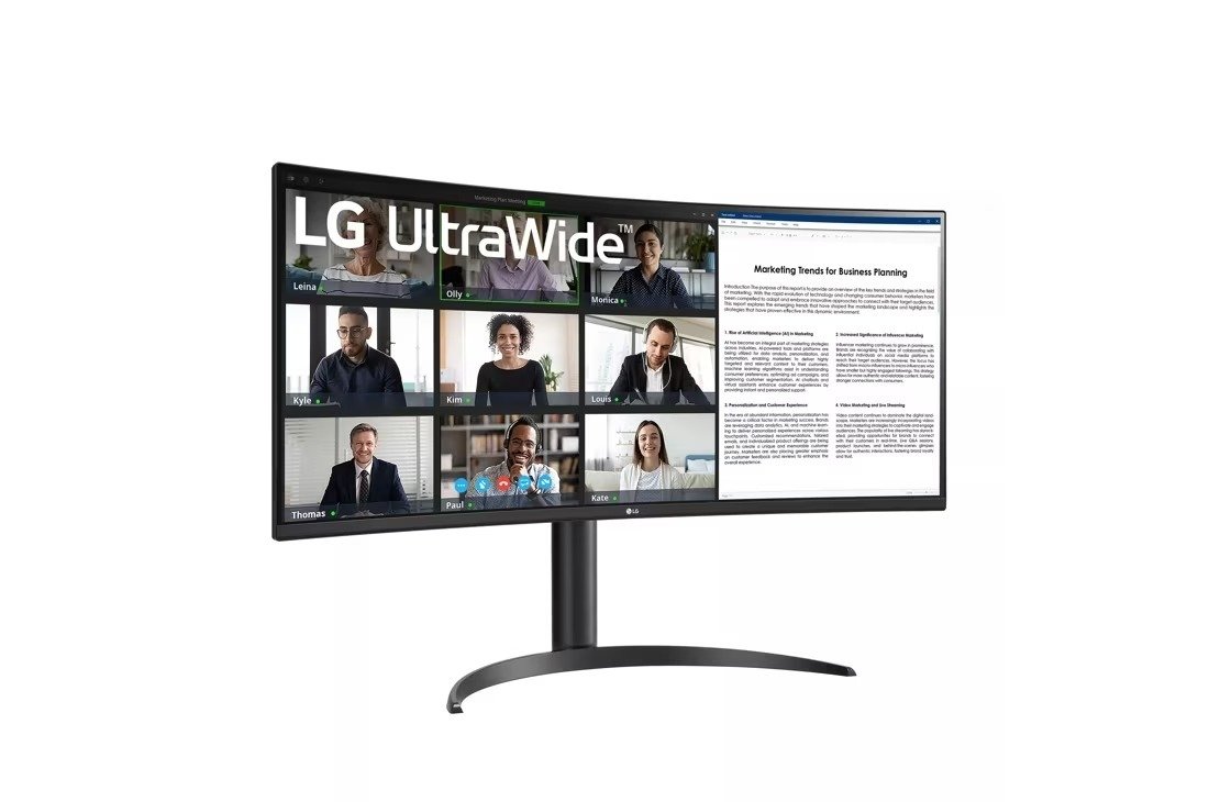 LG 34-Inch CurvED Ultrawide WQHD HDR10 100Hz Monitor with USB Type-C- 34WR55QC-B thumbnail 8