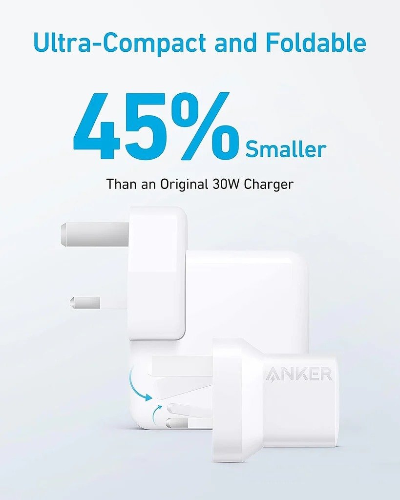 Anker 323 Charger with 310 USB-C to Lightning Cable 3 ft White B2331K21 thumbnail 5