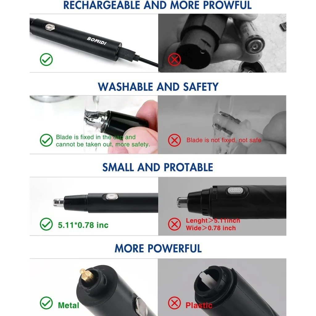 Bomidi Nose Hair Trimmer & Eyebrow Trimmer NT1 thumbnail 11