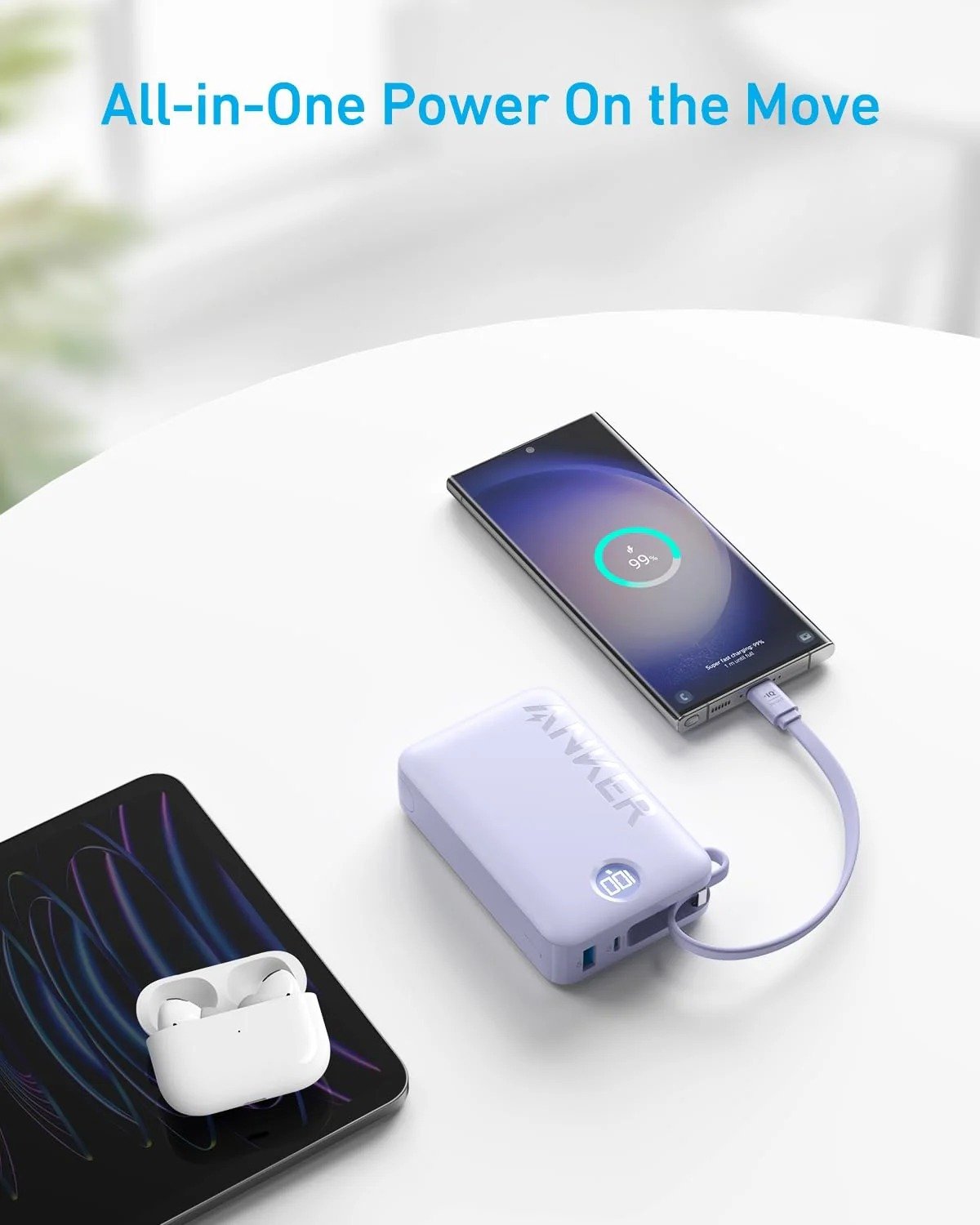 Anker PowerCore 335 20000mAh 22.5W Power Bank with Built-in USB-C Cable A1647HV1 thumbnail 9