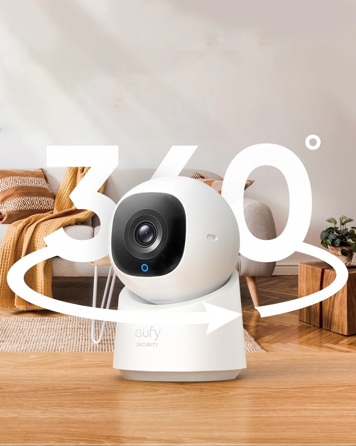 Eufy Security Indoor Cam C220 360 Pan and Tilt with 2K Clarity 2K Wired White T8W11221 thumbnail 16