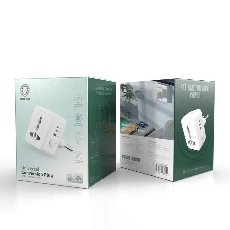 Green Lion Universal Adapter in White - GNUCONUKPLWH thumbnail 4