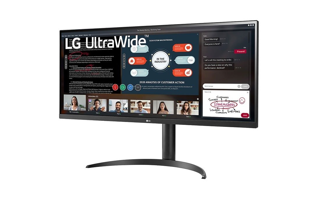 LG 34 INCH ULTRAWIDE FULL HD IPS MONITOR WITH AMD FREESYNC 34WP550-B thumbnail 10