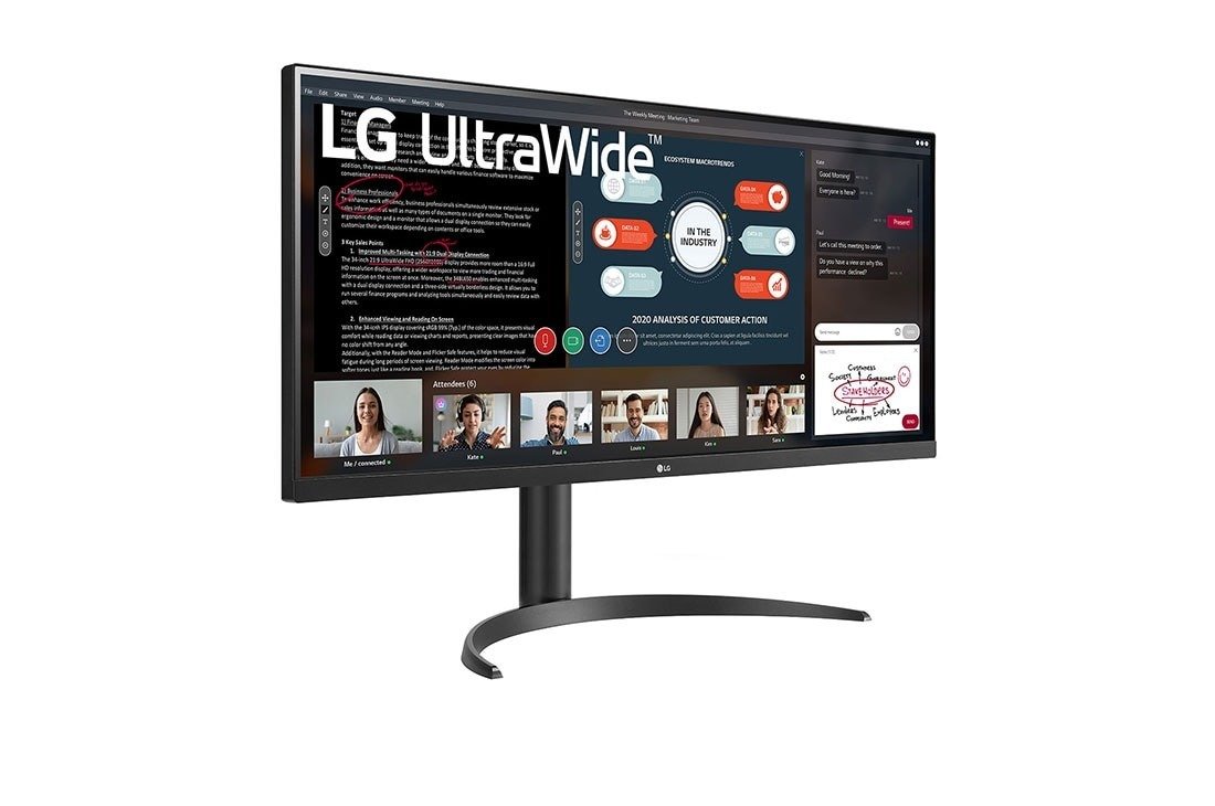 LG 34 INCH ULTRAWIDE FULL HD IPS MONITOR WITH AMD FREESYNC 34WP550-B thumbnail 16