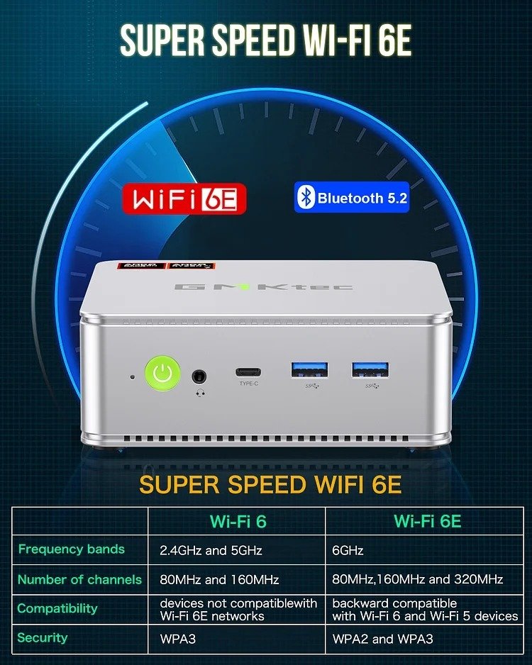 GMKtec Mini PC AMD Ryzen 7 8845HS - 32GB/1TB SSD, Windows 11 Pro - NUCBox-K8 thumbnail 13