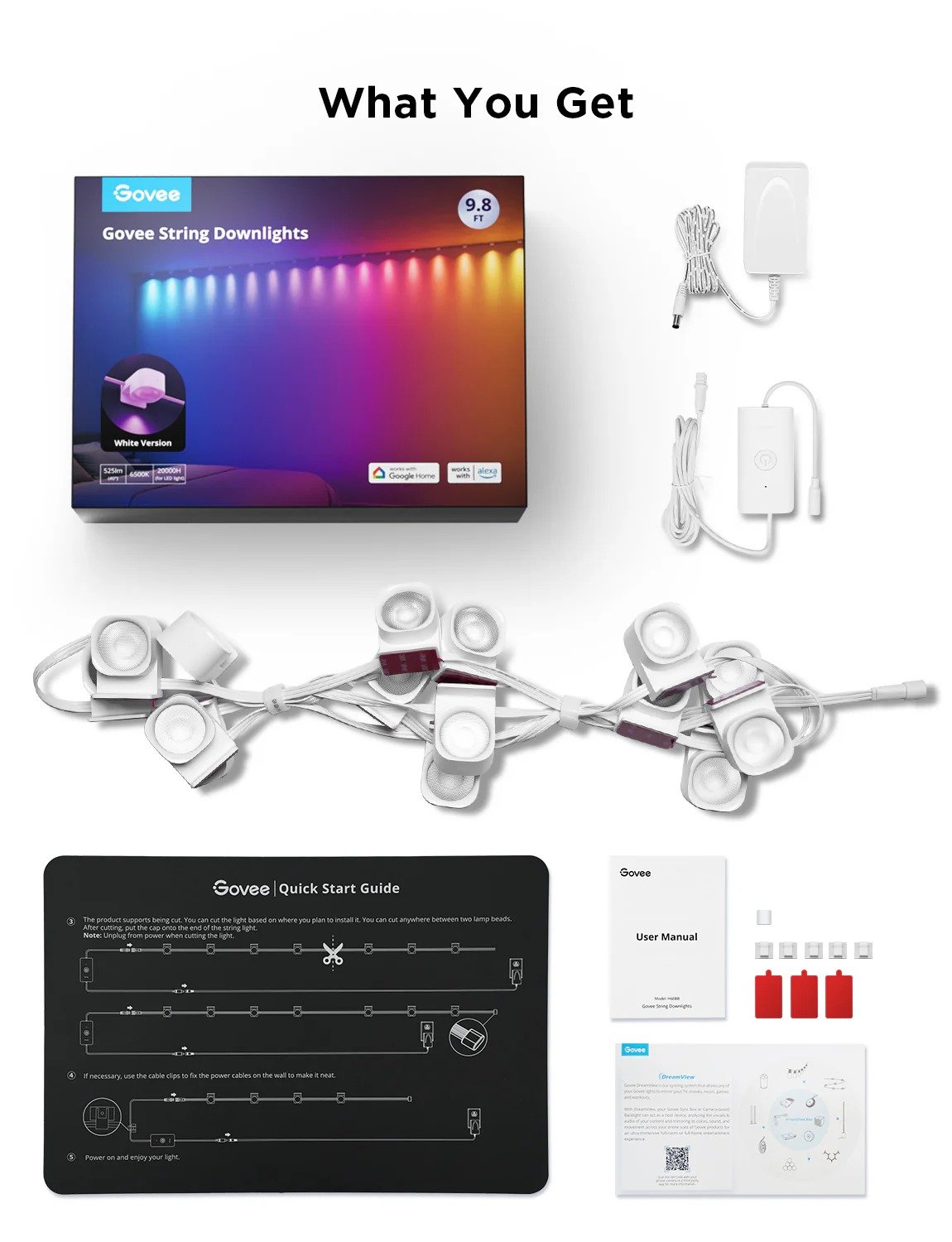 Light Up Your Space with Govee RGBIC String Downlights - 3M - PC060503 thumbnail 8