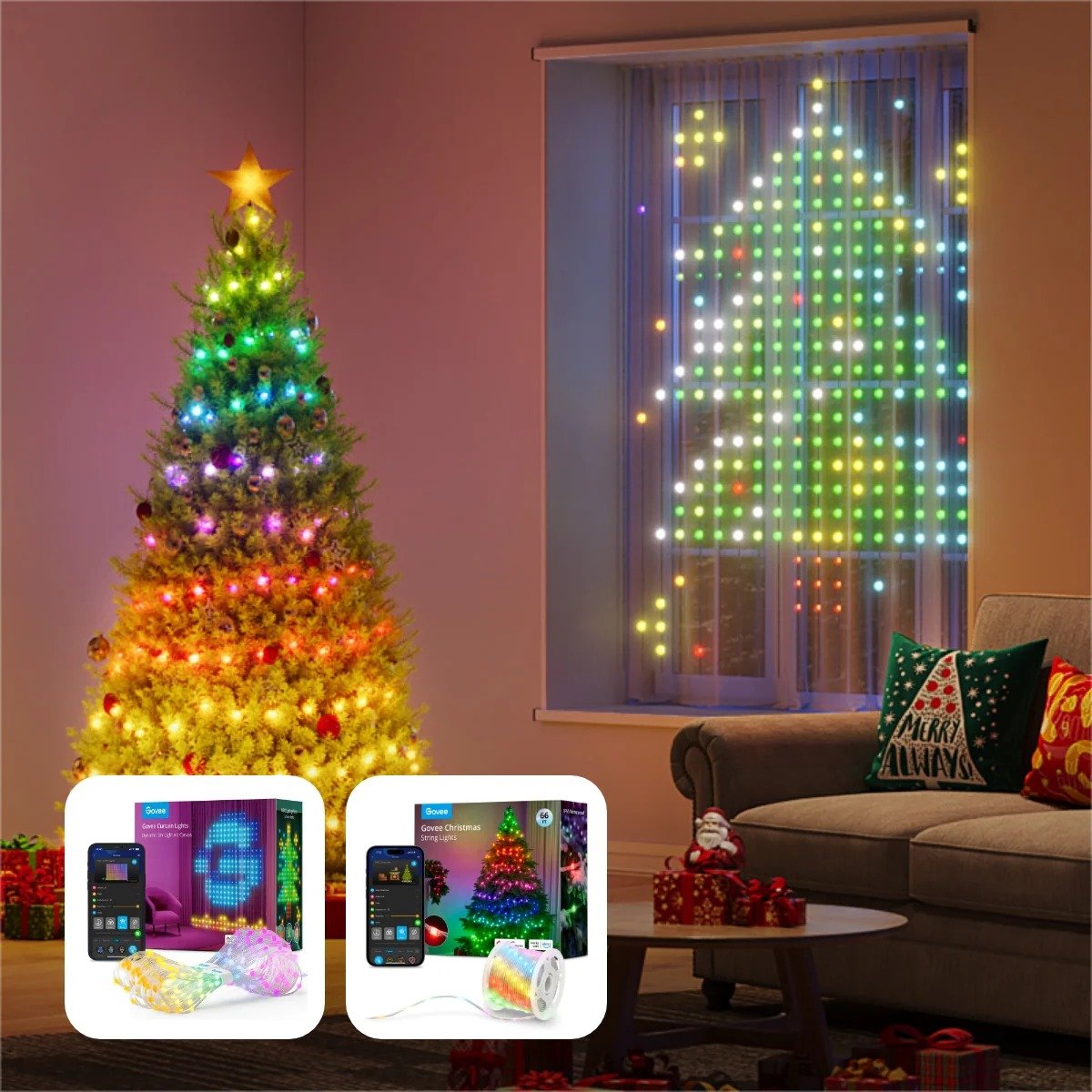 Govee Curtain Lights - Dynamic DIY Canvas - PC066530 thumbnail 15