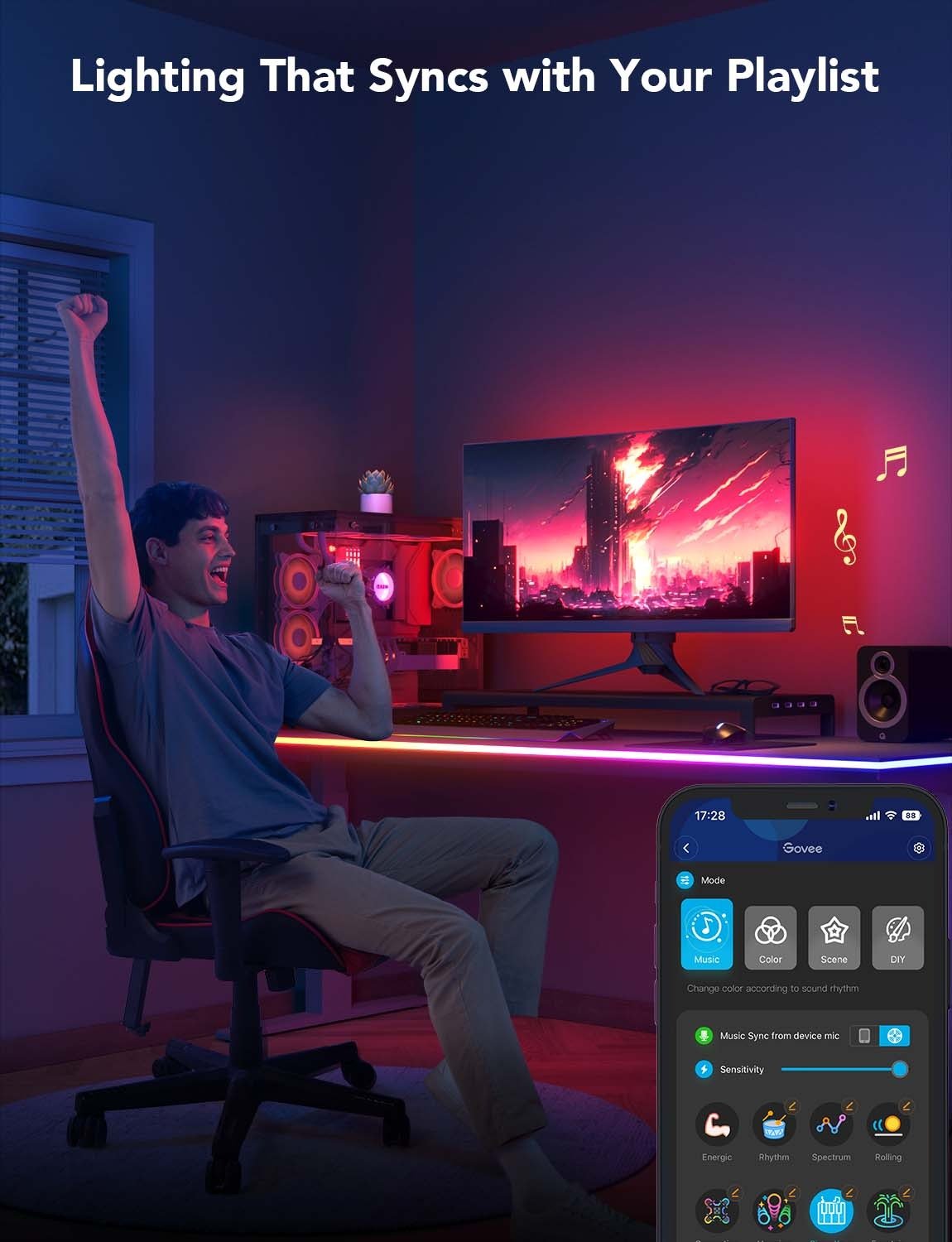 Light Up Your Desk with the Govee RGBIC LED Neon Rope Light - PC075246 thumbnail 6