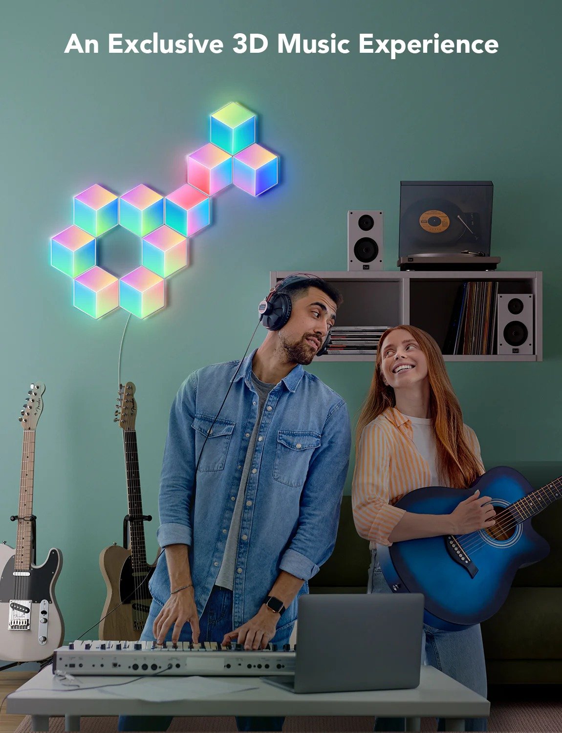 Create Stunning Lighting Effects with Govee Glide Hexagon Pro LED Light Panels - PC057584 thumbnail 6