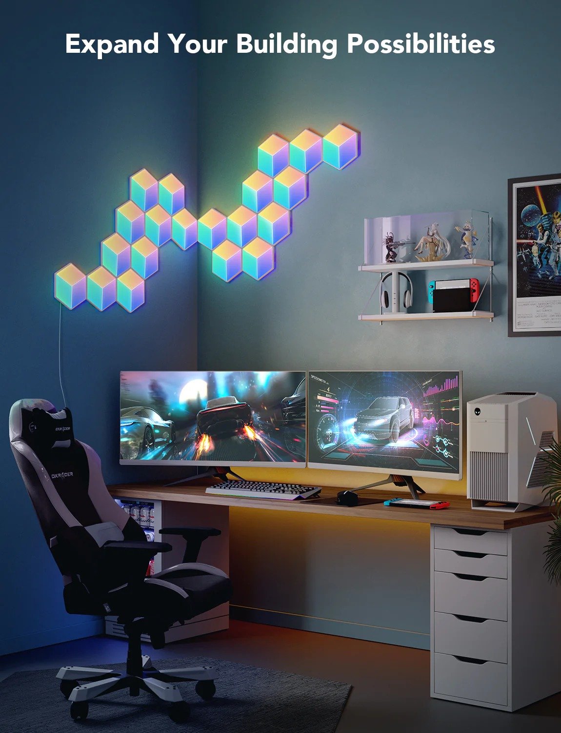 Create Stunning Lighting Effects with Govee Glide Hexagon Pro LED Light Panels - PC057584 thumbnail 5