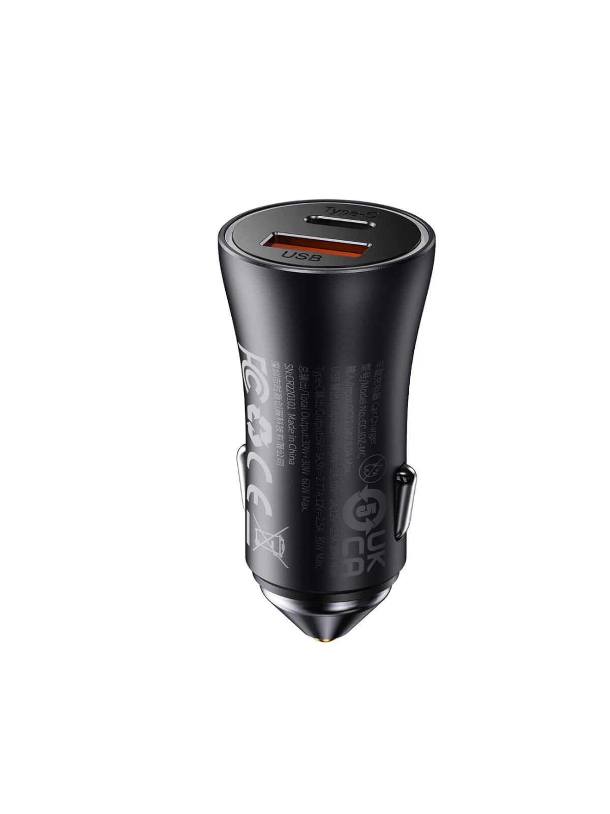 Baseus Golden Contactor Pro Dual Quick Car Charger - USB + Type-C 60W GC PRO CGJM0001 thumbnail 9