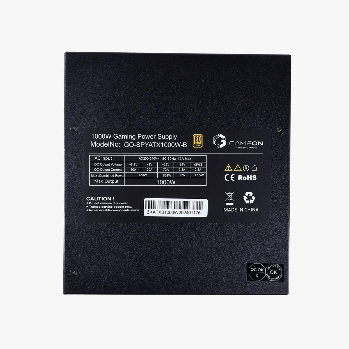 GameOn 1000 Watts 80 Plus Gold Gaming Power Supply - Ultimate Performance GO-SPYATX1000W thumbnail 16
