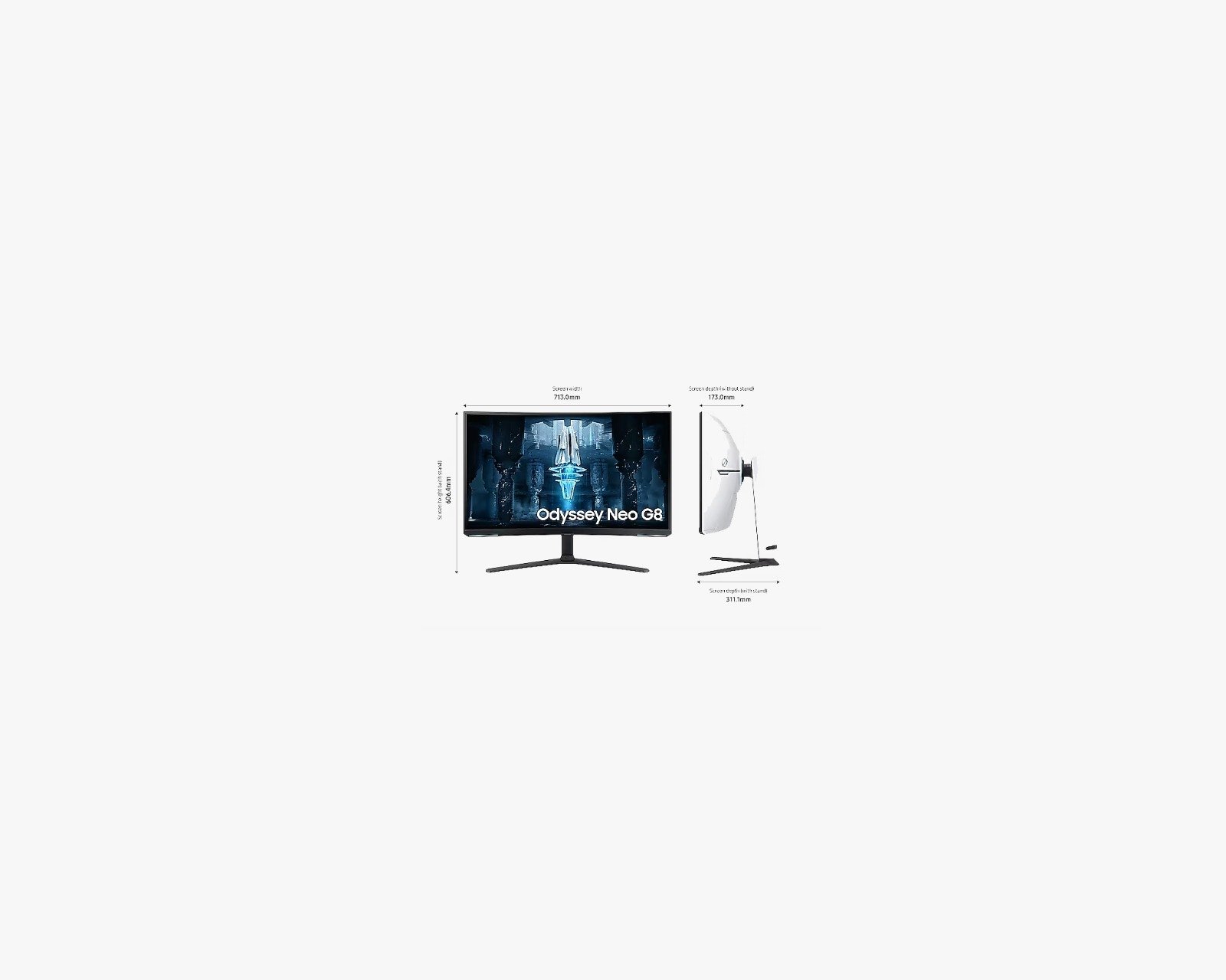 Samsung 32-Inch Neo G8 UHD Curved Gaming Monitor (LS32BG850NMXUE) - 1ms Response, 240Hz Refresh Rate, Quantum HDR thumbnail 18