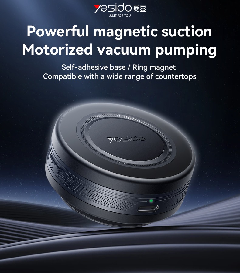 YESIDO ELECTRIC VACUUM CUP MAGSAFE HOLDER BLACK C223 thumbnail 13