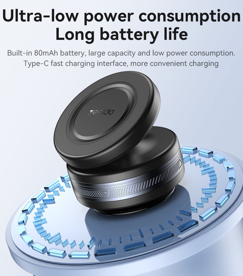 YESIDO ELECTRIC VACUUM CUP MAGSAFE HOLDER WITH BALL HEAD BLACK C224 thumbnail 17