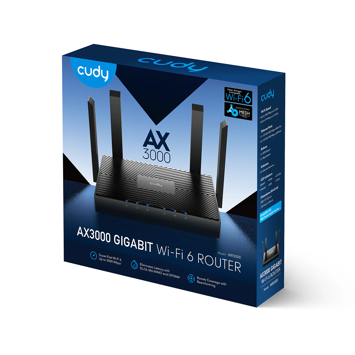 Cudy WR3000 Dual-Band Gigabit Ethernet Wireless Router thumbnail 4