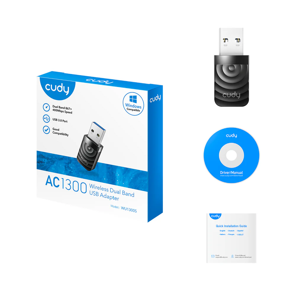 Cudy 1300Mbps High-Gain WiFi USB 3.0 Adapter (WU1300S) - Fast and Reliable Wireless Connectivity thumbnail 5