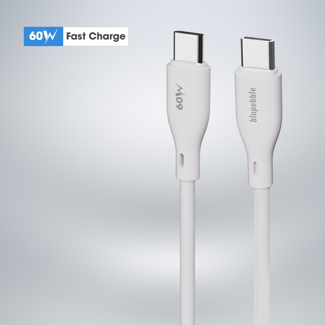 Bluepebble PowerFlow PD60W USB-C to USB-C Cable - Fast and Durable BP-PFUSBC-60W thumbnail 2