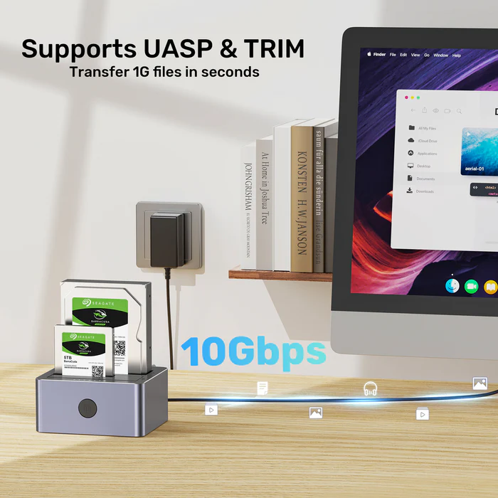 UNITEK 2 X SATA 2.5 INCH DISK CLONE STATION Y-3027GY01-UK thumbnail 26