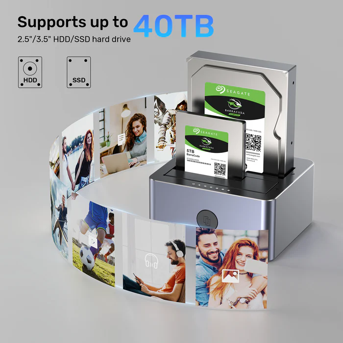 UNITEK 2 X SATA 2.5 INCH DISK CLONE STATION Y-3027GY01-UK thumbnail 25