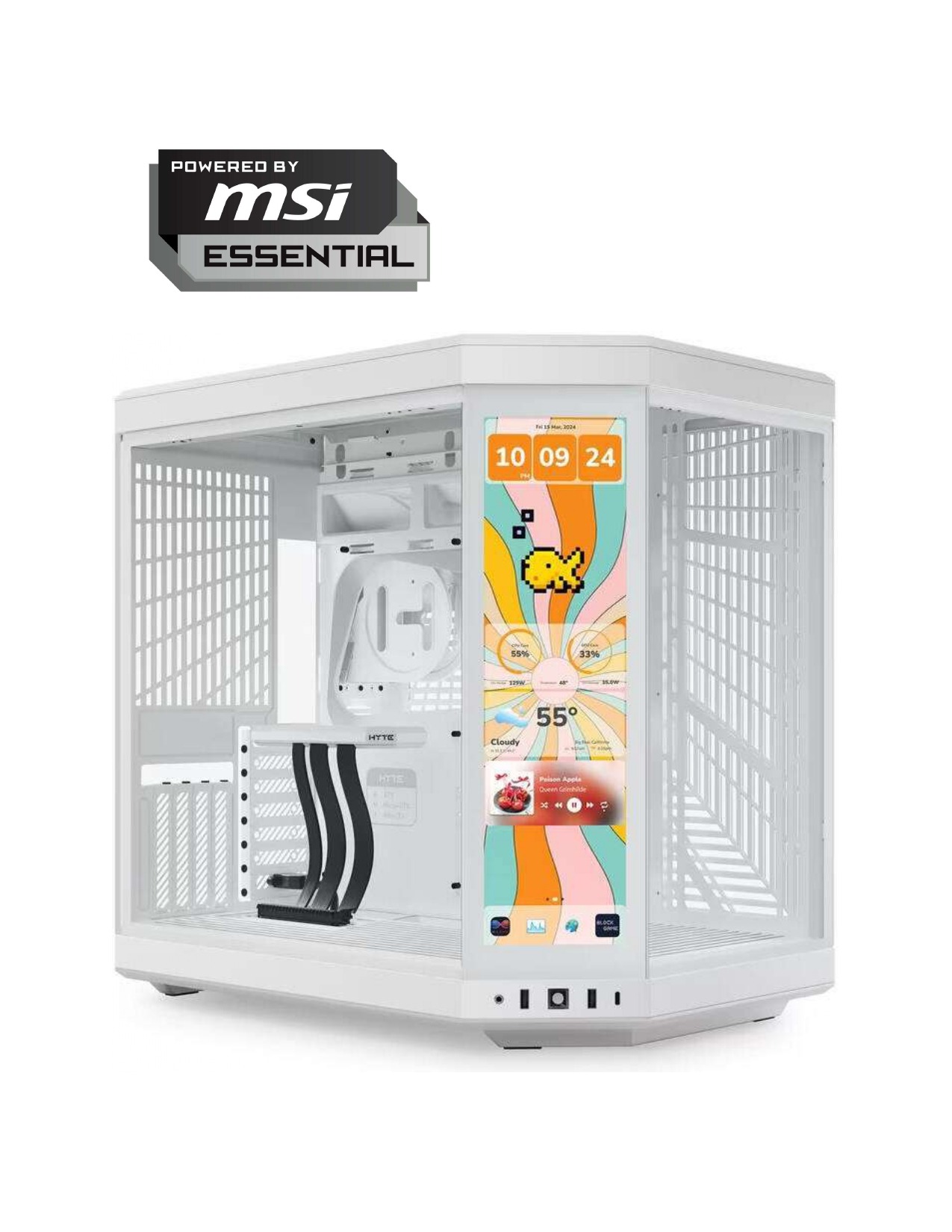 Powered By MSI Essential-INTEL I9-14900KF+ASUS Z790-A WIFI+G.SKILL 32GB RAM 6000MHZ DDR5+MSI MAG A1000GL PCIE5+MSI VGA GEFORCE RTX 5090 32G VENTUS 3X OC+NZXT ELITE 360MM LIQUID COOLER+ KINGSTON 1TB M.2 GEN4 +HYTE Y70 TOUCH INFINITE MODERN AESTHETIC CASE