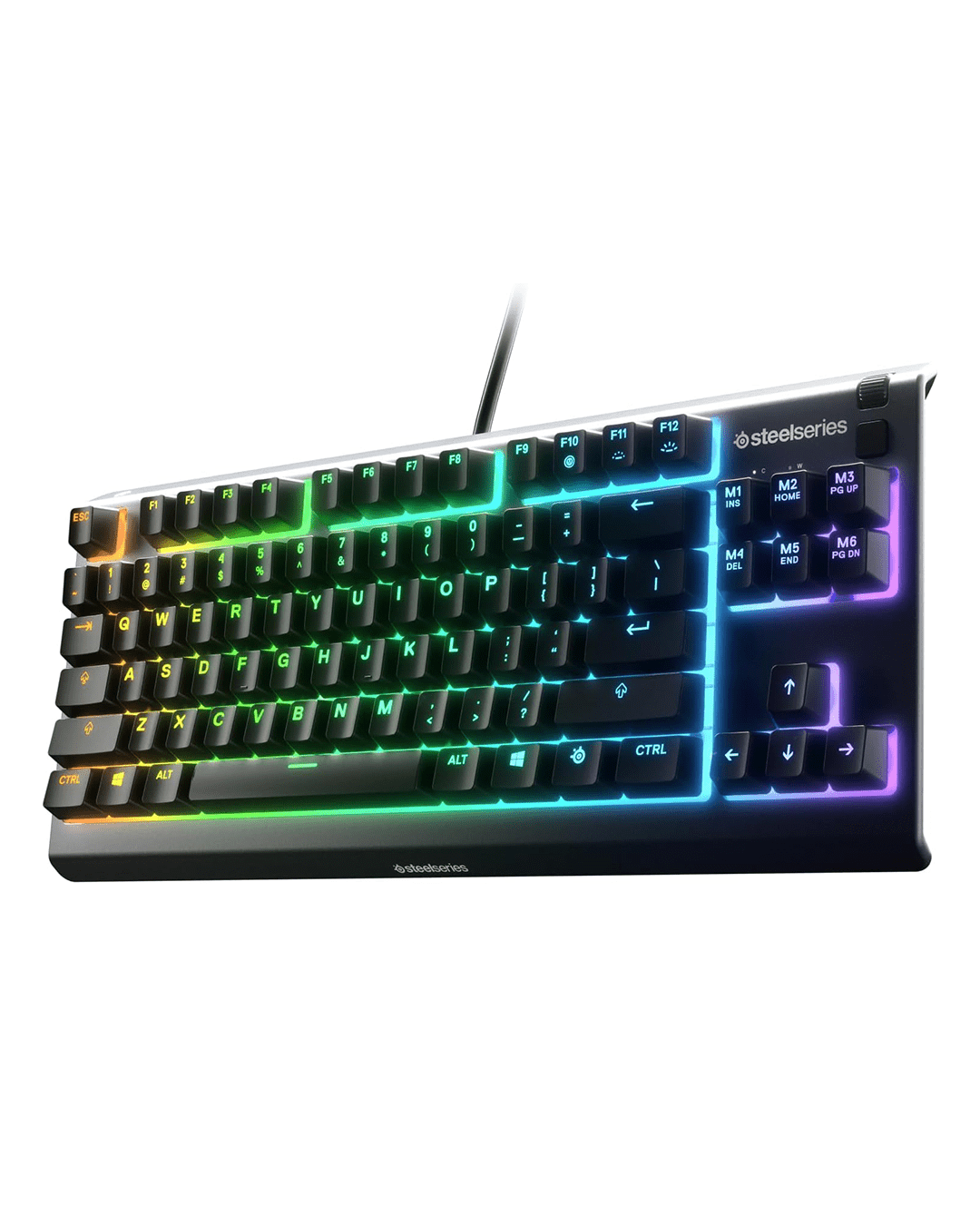 SteelSeries Apex 3 TKL Gaming Keyboard – 8-Zone RGB Illumination | Whisper-Quiet Switches | Water-Resistant Design | Compact TKL Layout thumbnail 2
