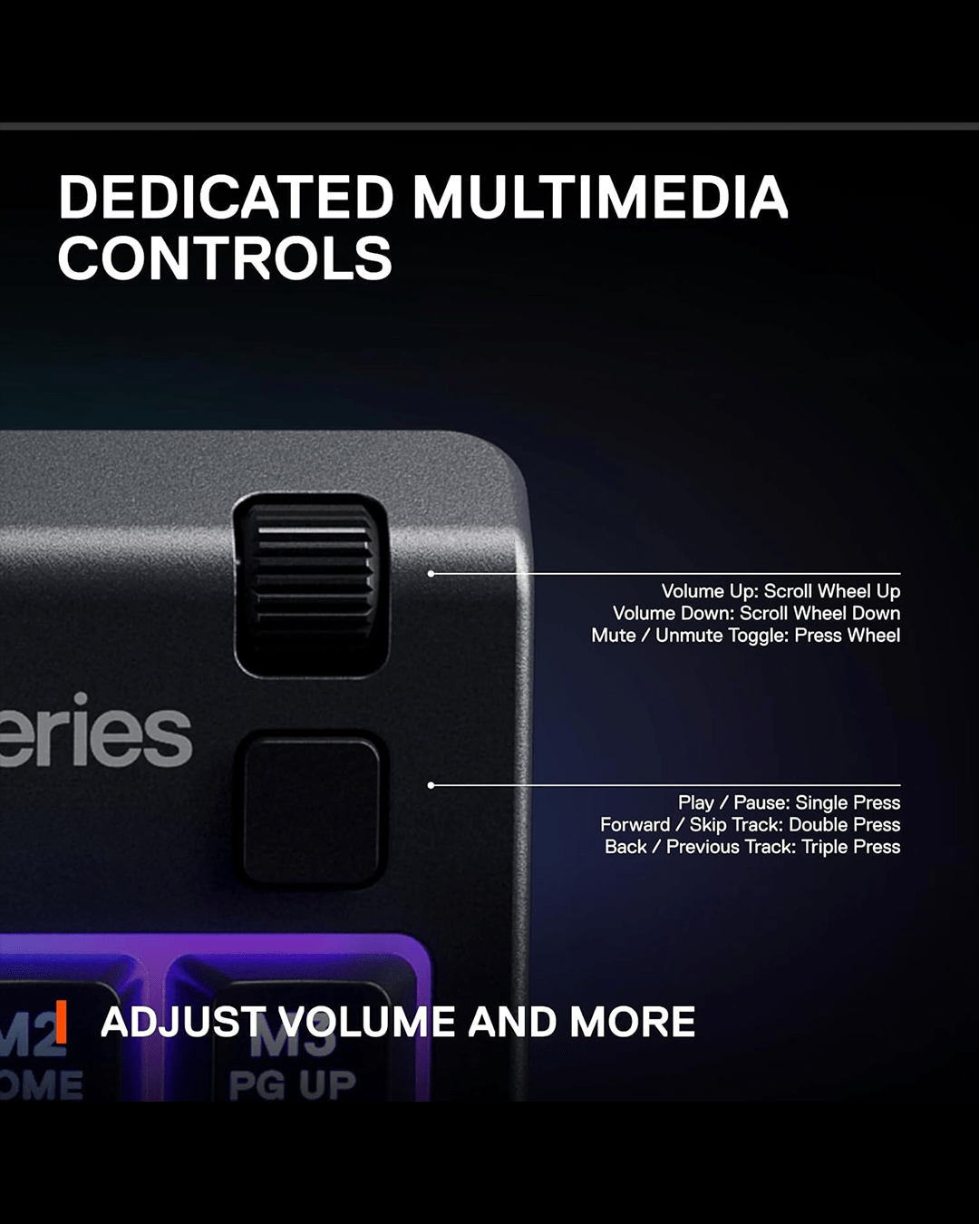 SteelSeries Apex 3 TKL Gaming Keyboard – 8-Zone RGB Illumination | Whisper-Quiet Switches | Water-Resistant Design | Compact TKL Layout thumbnail 7