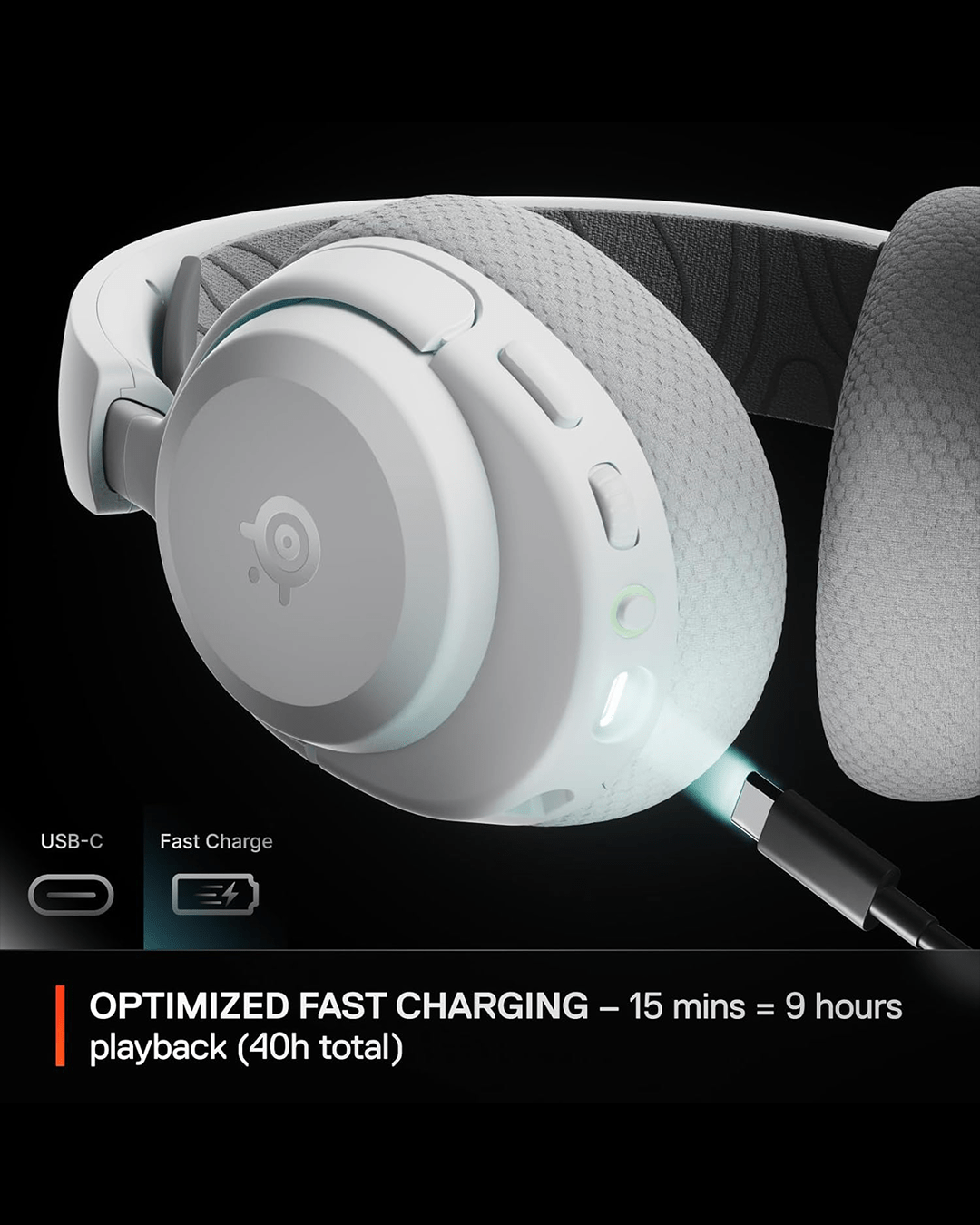 SteelSeries Arctis Nova 3PW Wireless Gaming Headset – USB-C Plug & Play | Up to 40 Hours Battery | Compatible with PlayStation, PC, Switch & Mobile thumbnail 7