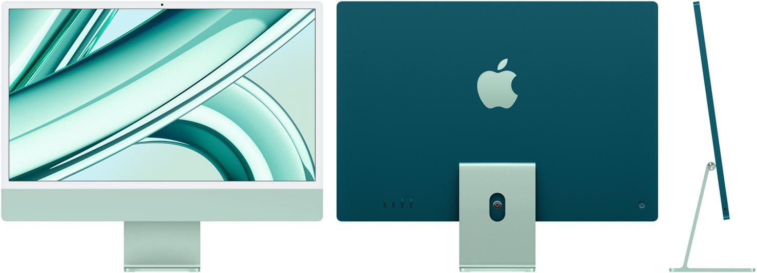APPLE 24 INCH IMAC 4.5K DISPLAY M3  CHIP 8-CORE CPU 10-CORE GPU 256GB SSD GREEN ARABIC MQRN3 thumbnail 2