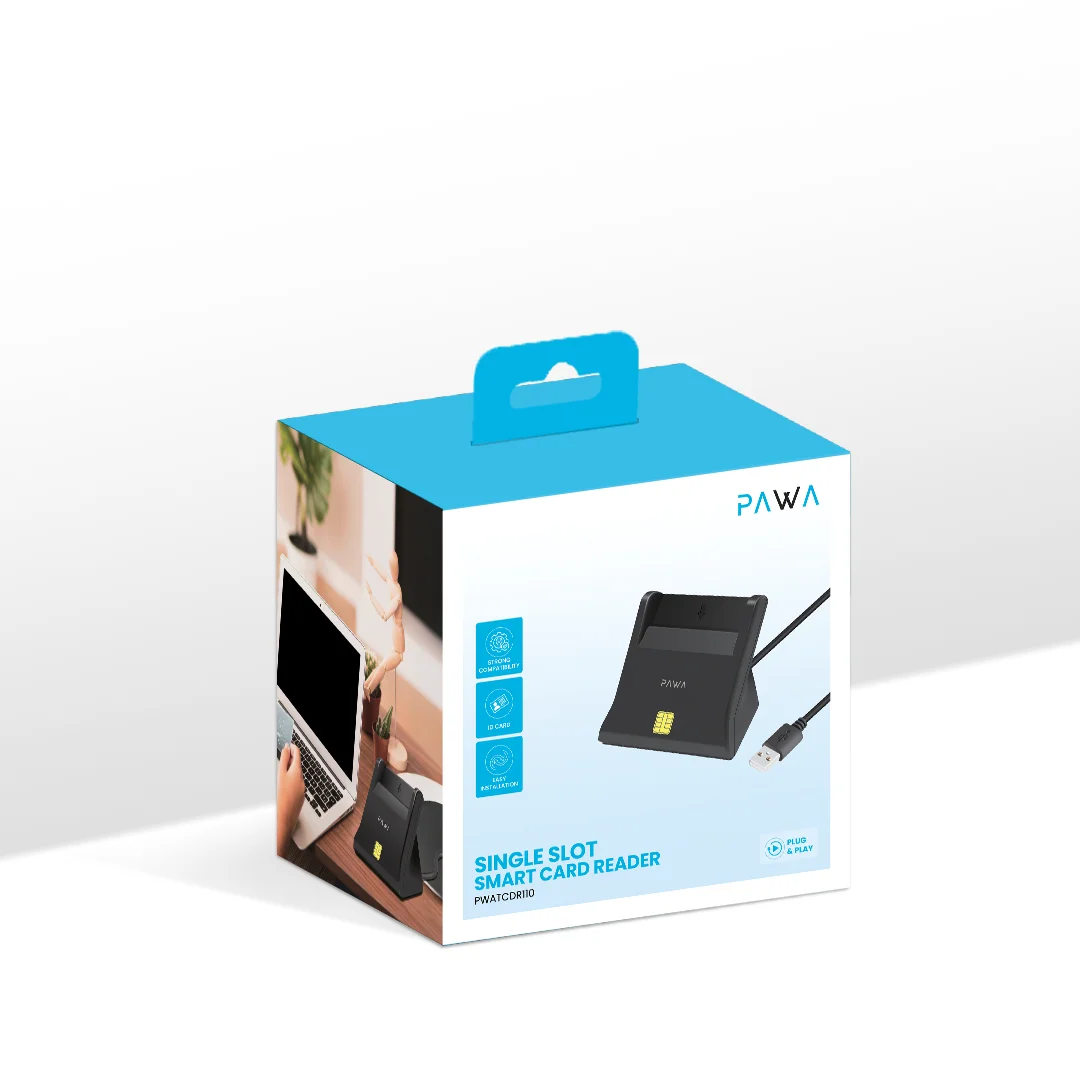 PAWA SINGLE SLOT SMART CARD READER BLACK PWATCDR110-BK